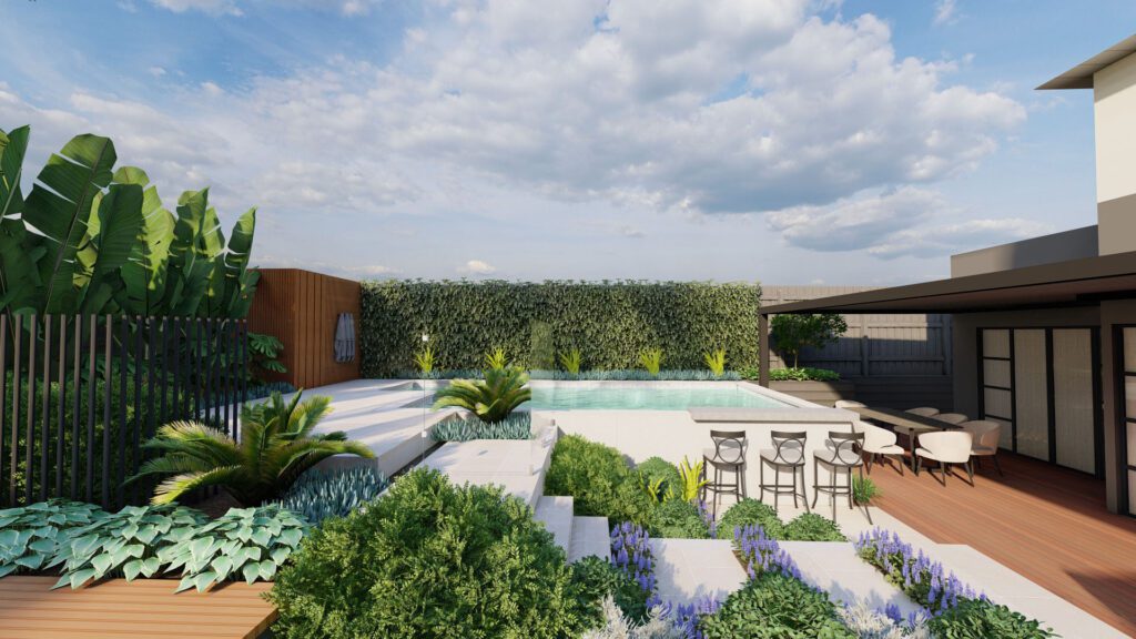 landscape and pool design in Macleod