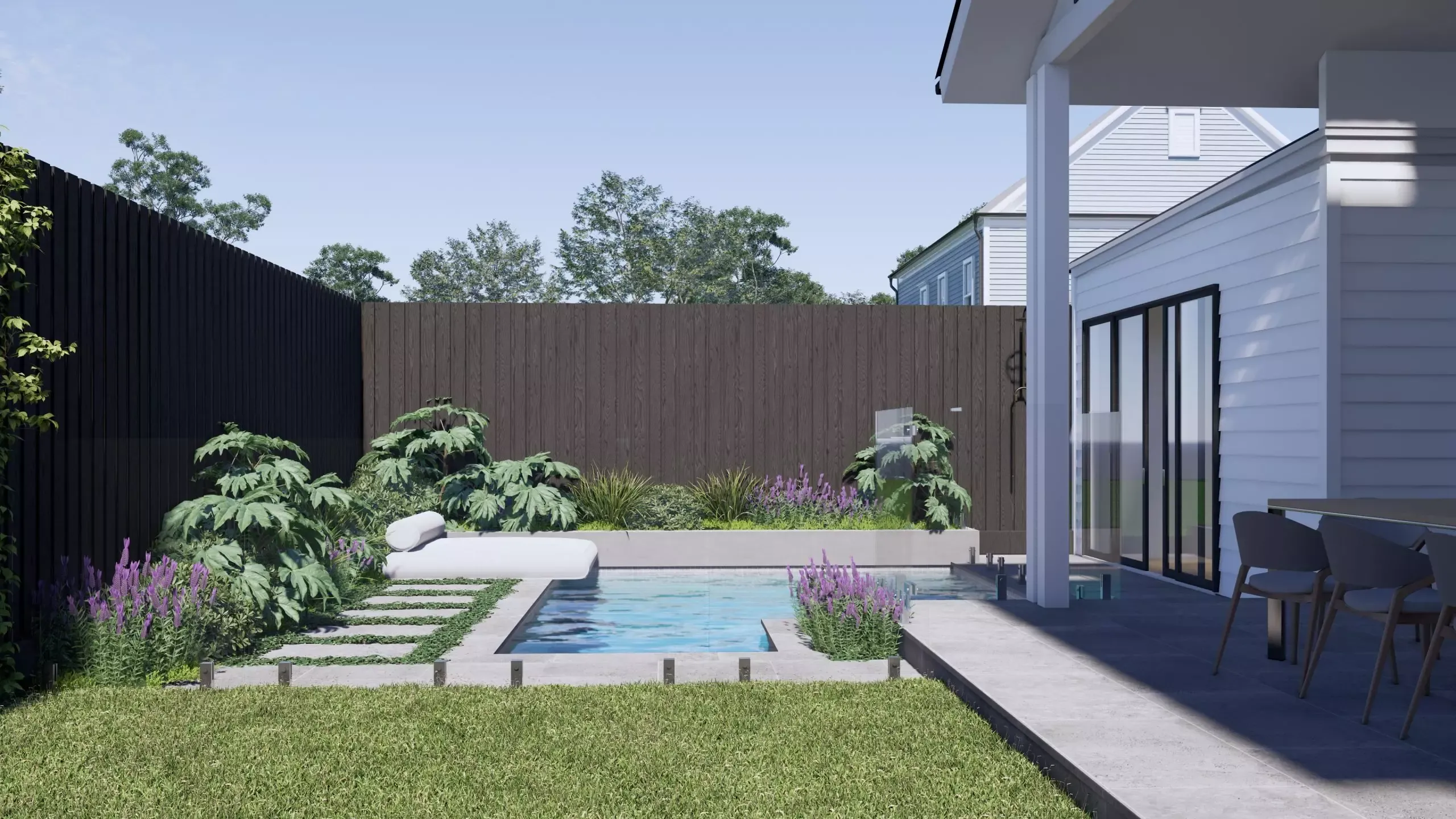 Luxury garden and pool design Melbourne